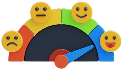 Faces showing a range of emotions from sad to happy – representing social connection and emotional journey with Hobizo.